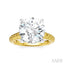 Round Shape Semi-Mount Diamond Engagement Ring