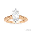Marquise Shape Semi-Mount Diamond Engagement Ring