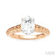 Oval Shape Semi-Mount Diamond Engagement Ring