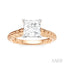 Princess Shape Semi-Mount Diamond Engagement Ring