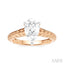 Pear Shape Semi-Mount Diamond Engagement Ring