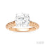 Round Shape Semi-Mount Diamond Engagement Ring