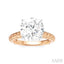 Round Shape Semi-Mount Diamond Engagement Ring