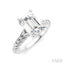 Emerald Shape Semi-Mount Diamond Engagement Ring