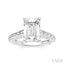 Emerald Shape Semi-Mount Diamond Engagement Ring