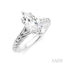 Marquise Shape Semi-Mount Diamond Engagement Ring