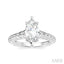 Marquise Shape Semi-Mount Diamond Engagement Ring