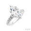 Marquise Shape Semi-Mount Diamond Engagement Ring