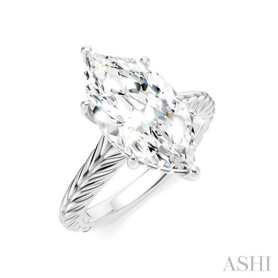 Marquise Shape Semi-Mount Diamond Engagement Ring