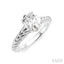 Oval Shape Semi-Mount Diamond Engagement Ring
