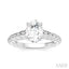 Oval Shape Semi-Mount Diamond Engagement Ring