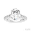 Oval Shape Semi-Mount Diamond Engagement Ring