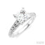 Princess Shape Semi-Mount Diamond Engagement Ring