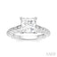Princess Shape Semi-Mount Diamond Engagement Ring