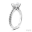 Princess Shape Semi-Mount Diamond Engagement Ring