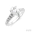 Pear Shape Semi-Mount Diamond Engagement Ring
