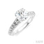 Round Shape Semi-Mount Diamond Engagement Ring