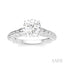 Round Shape Semi-Mount Diamond Engagement Ring