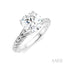 Round Shape Semi-Mount Diamond Engagement Ring