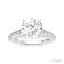 Round Shape Semi-Mount Diamond Engagement Ring