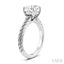 Round Shape Semi-Mount Diamond Engagement Ring
