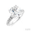 Round Shape Semi-Mount Diamond Engagement Ring