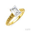 Emerald Shape Semi-Mount Diamond Engagement Ring