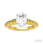 Oval Shape Semi-Mount Diamond Engagement Ring