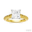Princess Shape Semi-Mount Diamond Engagement Ring