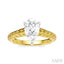 Pear Shape Semi-Mount Diamond Engagement Ring