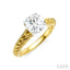 Round Shape Semi-Mount Diamond Engagement Ring