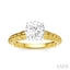 Round Shape Semi-Mount Diamond Engagement Ring