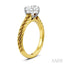 Round Shape Semi-Mount Diamond Engagement Ring