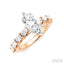 Marquise Shape Semi-Mount Diamond Engagement Ring