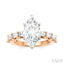 Marquise Shape Semi-Mount Diamond Engagement Ring