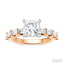 Princess Shape Semi-Mount Diamond Engagement Ring