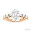 Pear Shape Semi-Mount Diamond Engagement Ring