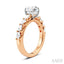 Round Shape Semi-Mount Diamond Engagement Ring