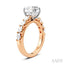 Round Shape Semi-Mount Diamond Engagement Ring