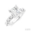 Princess Shape Semi-Mount Diamond Engagement Ring
