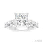 Princess Shape Semi-Mount Diamond Engagement Ring
