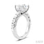Princess Shape Semi-Mount Diamond Engagement Ring