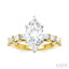 Marquise Shape Semi-Mount Diamond Engagement Ring