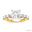 Princess Shape Semi-Mount Diamond Engagement Ring