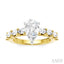 Pear Shape Semi-Mount Diamond Engagement Ring