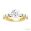 Round Shape Semi-Mount Diamond Engagement Ring