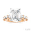 Emerald Shape Semi-Mount Diamond Engagement Ring