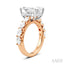 Emerald Shape Semi-Mount Diamond Engagement Ring