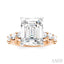 Emerald Shape Semi-Mount Diamond Engagement Ring