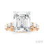 Emerald Shape Semi-Mount Diamond Engagement Ring